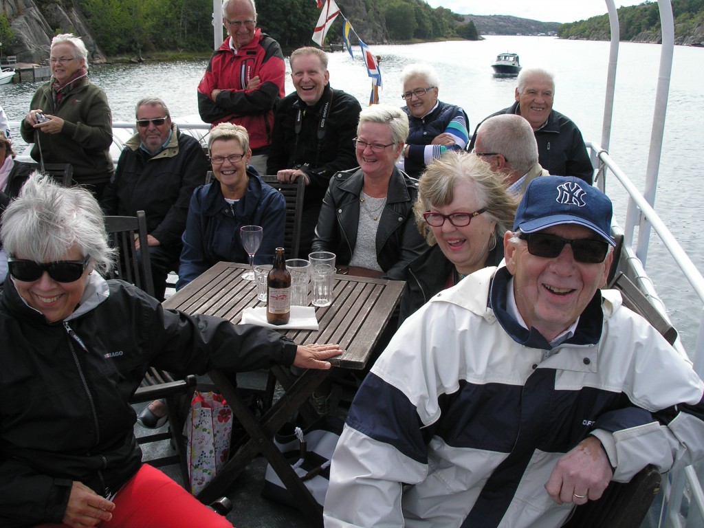 Glada SPF-are på övre däck.