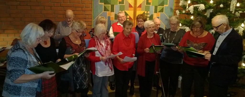 Hökerums SPF-kör framförde ett uppskattad program på julfesten.